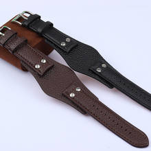 Genuine Leather Bracelet Mans High-grade Watchband 22mm For Fossil Watch Band With Matte Handmade Leather Watch Strap New style 2024 - buy cheap