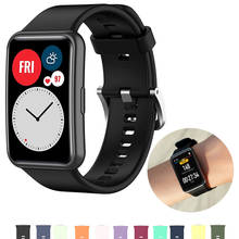 Pulseira de silicone para huawei relógio ajuste banda smartwatch acessórios substituição pulseira cinto huawei relógio ajuste 2021 cinta 2024 - compre barato