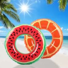 Flotador de piscina inflable de sandía para niños y adultos, anillo de natación circular, colchón de aire gigante, juguetes para fiesta en la playa 2024 - compra barato