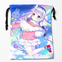 Kanna Kamui-bolsas de tela satinada suave con cordón para guardar ropa, zapatos, calzado, estampado en HD, 18x22cm, 0402 2024 - compra barato