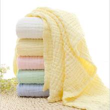 Toalla de baño de 6 capas para bebé, muselina de algodón para niño, manta envolvente, ropa de cama, 105x105 CM 2024 - compra barato
