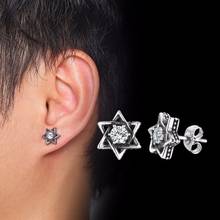 Vnox-pendientes de sello de Estrella de David Shield para hombre y mujer, aretes de acero inoxidable, estilo Punk, estrella de Israel 2024 - compra barato