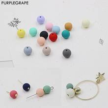 PURPLEGRAPE 8mm diameter straight hole matt frosted paint pearl DIY earring material necklace hair accessory accessories a pack2 2024 - buy cheap