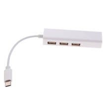 USB 3.1 Type C to USB  Fast Ethernet Lan Adapter Hub Cable for Macbook 2024 - buy cheap