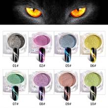 1g 3D Box Cat Eye Nail Glitter Powder 3D Magnetic Effect Powder Chrome Pigment Dust Chameleon Glitter DIY Nail Art Decorations 2024 - buy cheap