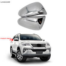 Car Side Mirror Caps Cover Car Rear View Side Glass Mirror Cover Trim Frame For Toyota Fortuner 2016 2017 2018 2019 2020 2024 - buy cheap