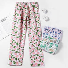 Fdfklak-Pijama de algodón para mujer, pantalones para dormir, ropa de dormir informal, holgada, con estampado, para primavera y otoño 2024 - compra barato
