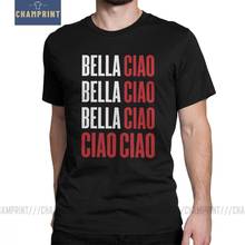 La Case De Papel Money Heist T-Shirt Men Bella Ciao Bella Ciao House of Paper Funny Tees Crewneck Cotton Clothes Printed T Shirt 2024 - buy cheap