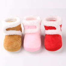 Fashion Newborn Baby Girl Christmas Cute Snow Booties Kids Girls Soft Sole Pram Shoes Warm Plush Boot Crib Xmas Prewalker Shoes 2024 - buy cheap