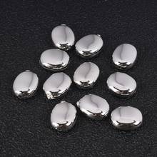 50-100Pcs/Lot Rhodium Oval Design CCB Plastic Bead Spacers Diy Bracelet Findings Loose Charms Beads For Jewelry Making Supplies 2024 - buy cheap