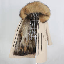 OFTBUY X-long Parka Waterproof Winter Jacket Women Natural Raccoon Fur Hood Fox Fur Liner Real Fur Coat Detachable Streetwear 2024 - buy cheap