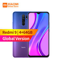 Глобальная версия Xiaomi Redmi 9 4 Гб RAM 64 ГБ ROM мобильный телефон Helio G80 13MP + 8MP камера 6,53 дюймов дисплей 5020 мАч смартфон 2024 - купить недорого