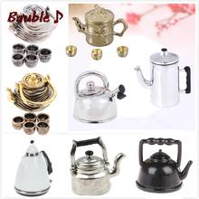 1/12 Dollhouse Miniature Accessories Mini Metal Kettle Simulation Furniture Tea Pot Kitchen Model Toys for Doll House Decoration 2024 - buy cheap