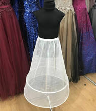 Wholesale 2 Hoops Petticoat A-Line Ankle-Length Full Slips Bridal Underskirt Elastic Empire Waist Wedding Prom Dress Crinoline 2024 - buy cheap