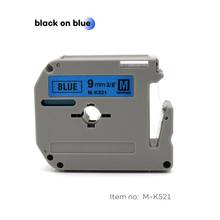 Cintas de etiquetas negras y azules de 9mm MK-521, M-K521 MK521 MK 521 mk521 mk-521, Compatible con impresora de etiquetas brother p-touch para PT-80 y PT-70 2024 - compra barato