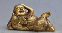 chinese Buddhism temple brass happy wealth Maitreya Buddha laugh lucky statue 2024 - buy cheap