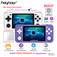 HEYNOW RK3326 WiFi RG351P Retro Game Console 64GB Emuelec Linux System PS1 N64 3.5" IPS Screen RG350P RG350 Pocket Game Player 2024 - buy cheap