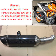 New For KTM 2017 2018 DUKE 390 250 125 Duke RC 390 RC390 Motorcycle Moto Exhaust Muffler Mid Middle Pipe Slip-on 2024 - buy cheap