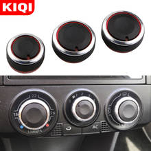 KIQI 3Pcs/Set Switch Knobs Heater Climate Control Buttons Dials Heat Frame Ring Air Con Cover for Volkswagen VW POLO 2004-2013 2024 - buy cheap