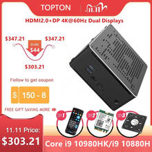 Topton 10th Gen i9 10980HK i9 10880H i9-9880H Gaming Mini PC 2 Lan Windows 10 DDR4 NVME AC WiFi Desktop Computer 4K DP HDMI2.0 2024 - buy cheap