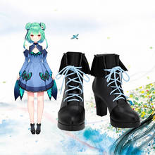 VTuber-Peluca de pelo corto y liso para Cosplay, zapatos de pelo sintético de estilo Hololive, de fantasía, euha Rushia 2024 - compra barato