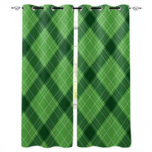 St. patrick's dia verde xadrez cortinas da janela moderna decoração para casa cozinha quarto sala de estar cortina 2024 - compre barato