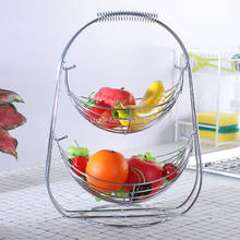 Double/Three Layer Fruit Basket Kitchen Home Metal Removable Large Capacity Fruit Tray Organizer 2024 - buy cheap