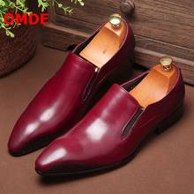 OMDE/Роскошные лоферы из натуральной кожи с острым носком; нарядные туфли для мужчин; модельные туфли; свадебные туфли в деловом стиле; Мужская офисная обувь 2024 - купить недорого