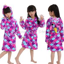 Ropa de dormir para niños, pijamas Kigurumi de unicornio, toallas de playa, bata de baño de unicornio 2024 - compra barato