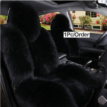 1 PCS Australian Sheepskin Fur Seat Cover,Super Warm Universal Car Seat Cover,1 Pair Front Wool Car Seat Covers Cushion 2023 - купить недорого