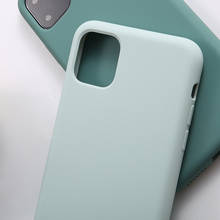 Pine Green Original Liquid Silicone Phone Cases For iPhone 11 Pro Max Case Luxury For iPhone 11 X XS XR 6 6S 7 8 Plus SE 2020 2024 - buy cheap