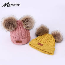 Children Cap PomPon Hat White Autumn Winter Warm Beanies Knitted Skullies Hats Pure Colour Generous Concise High Quality 2024 - buy cheap