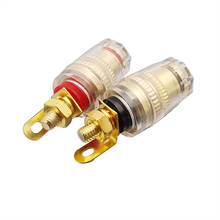 2Pcs 4mm Banana Plug Socket Binding Post Connector Gold Plated 4 mm Speaker Jack Terminal Adapter for Loudspeakers 2024 - buy cheap