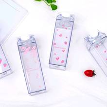 Portable Water Bottle Milk Storage Sakura-Print Strawberry-Print Sports Drinking Clear Cup For Home School Office  Sep. 12 2024 - buy cheap