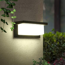 Lámpara de pared impermeable para exteriores, luz LED moderna de aluminio de 12W/18W para interior, jardín, porche, Patio, iluminación de puerta delantera de lado 2024 - compra barato