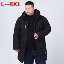 Jaqueta de inverno masculina plus 5xl, casaco longo e grosso com capuz, tamanho 10xl, 8xl, 6xl, plus, 5xl 2024 - compre barato