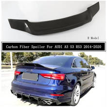 Carbon Fiber Spoiler For AUDI A3 S3 RS3 2014 2015 2016 2017 2018 2019 2020 Wing Lip Spoilers High Quality R Car Accessories 2024 - buy cheap