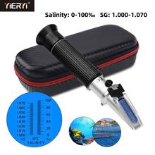 yieryi  Handheld 0-100% Seawater Salinity Meter Sodium Chloride Concentration Refractometer with black bag 2024 - buy cheap