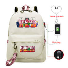 Anime Hunter X Hunter Killua Backpack Women USB Charge Laptop Backpack School Bags for Teenagers Bookbags Casual Travel Bags 2024 - buy cheap