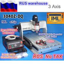 RU ship Desktop 3 Axis CNC 3040Z-DQ 300W Spindle Ballscrew CNC ROUTER ENGRAVER/ENGRAVING DRILLING Milling Machine 220V/110V 2024 - buy cheap