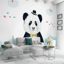 Milofi-papel tapiz 3D personalizado profesional, mural nórdico minimalista, panda, pared de fondo para habitación de niños 2024 - compra barato