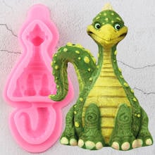 3D Dinosaur Silicone Mold Baby Birthday Cake Decorating Tools Cake Baking Fondant Candy Polymer Clay Chocolate Gumpaste Moulds 2024 - buy cheap