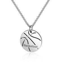 Punk Hip Hop Cool Basketball Titanium Steel Necklace Men's Sports Stainless Steel Pendant Boys Fashion Handsome Jewelry Gift 2024 - buy cheap