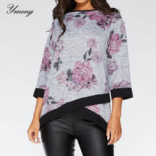 YMING Boho otoño Mujer Camisas señoras Tops y Blusas estampado Floral mujer Blusas Casual Oficina túnica Streetwear mujer ropa 2024 - compra barato