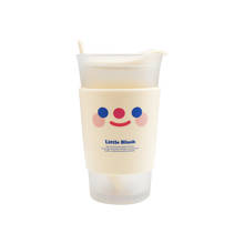 Taza de vidrio bonita y resistente al calor, vasos redondos simples aislados para beber leche, creativa, con tapa, BN50GC 2024 - compra barato