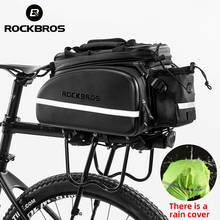 Rockbros bolsa bagagem traseira de bicicleta, porta-bagagem, rack de bicicleta, bolsa de viagem, grande capacidade, à prova d'água, mtb 2024 - compre barato