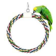 Pet Bird Parrot Cotton Rope Circle Ring Stand Hanging Swing Cage Chew Play Toy 2024 - buy cheap