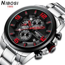 NIBOSI sport watch men big dial men's quartz wrist watches fashion causal wristwatch Military waterproof clock Relogio Masculino 2024 - buy cheap