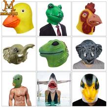 Molezu Lizard Dinosaur Head Mask Scary Latex Halloween Costume Mask for Masquerade Party Cosplay Halloween animal mask 2024 - buy cheap