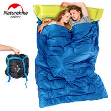 Naturehike saco de dormir duplo para casais, bolsa portátil de travesseiro para dormir 2.15m * 1.45m ao ar livre e acampamento 2024 - compre barato